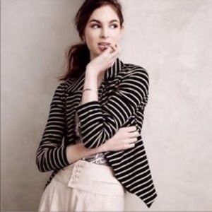 Dolan Left Coast Striped Open Front Blazer Cardigan